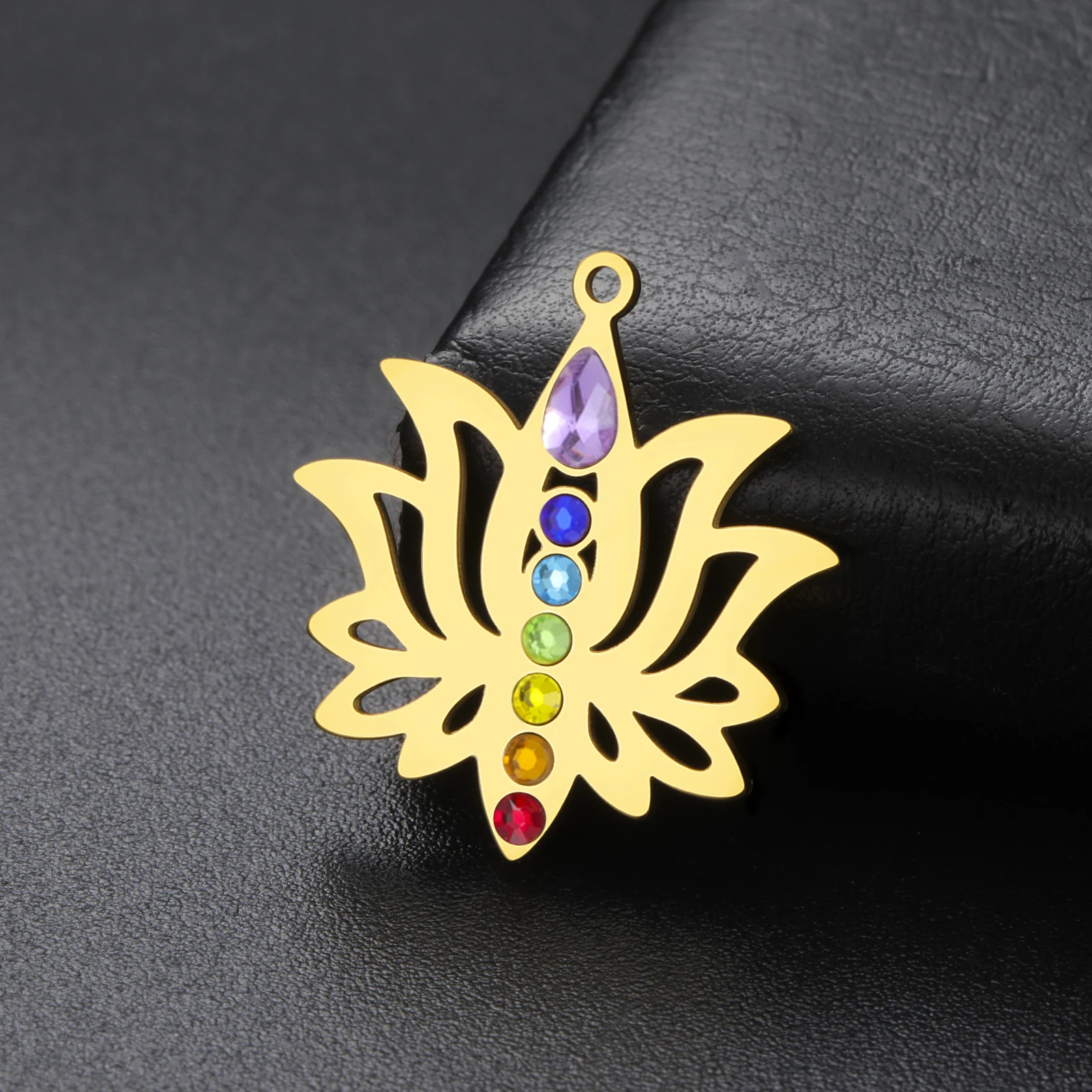 Lotus 7 Chakra Pendant Charm 3