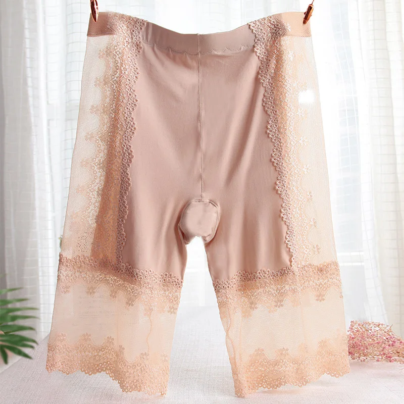 Safety Shorts Safety Pants Women Shorts Underwear Large Size Women's Shorts Under The Skirt Seamless Shorts Lace Prevent Exposure High Waist Safety Pants Plus Size Women