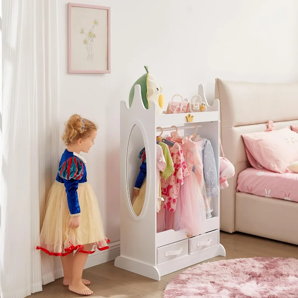 Kids Dress-Up Closet with Mirror 