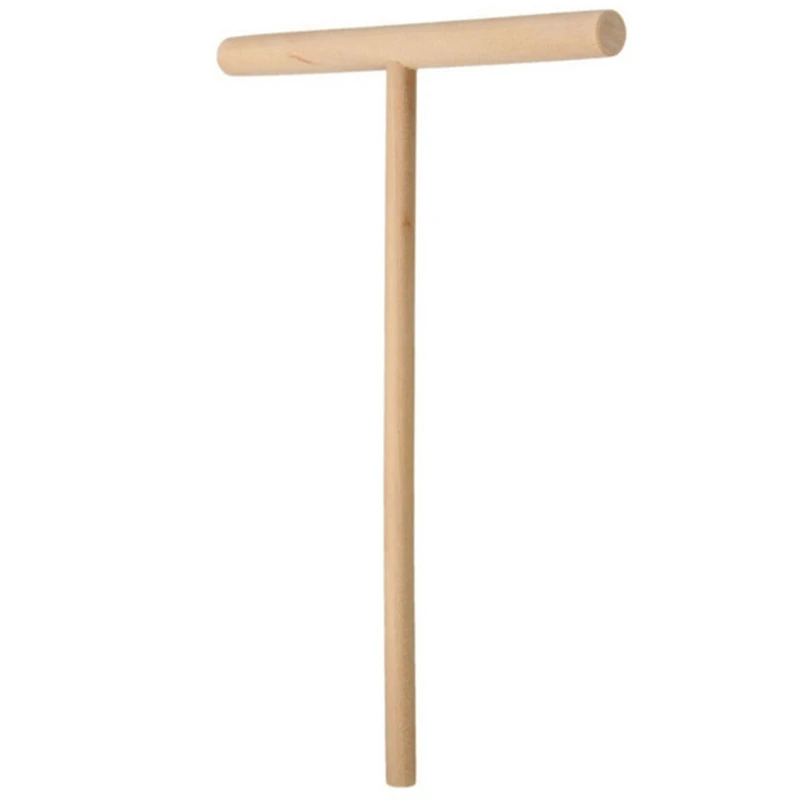 T-Shaped Pancake Cooking Utensils Wooden Crepe Spreader And Spatula Tortilla Rake Batter Spreading Tools