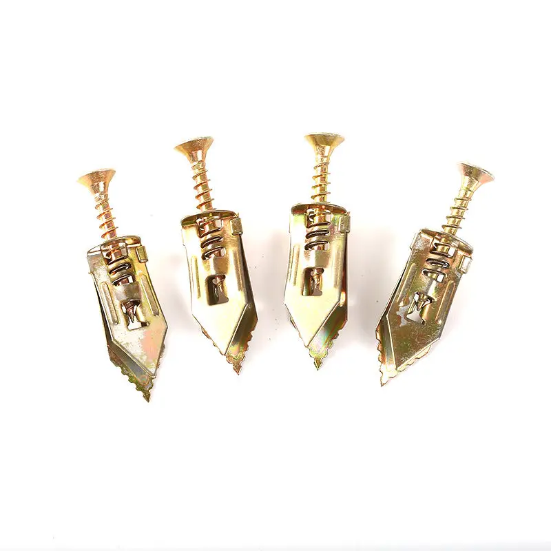 10PCSHammer in Drywall Anchors with Self Tapping Screws Kit Screws and Plugs Wall Gypsum Board Ceiling Anchor Studs
