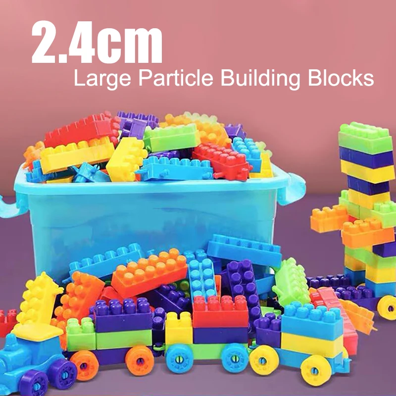 

80-420Pcs Big Size Building Blocks Sets Colorful Large Particle Building Blocks DIY Puzzle Constructor Toys for Children Gifts