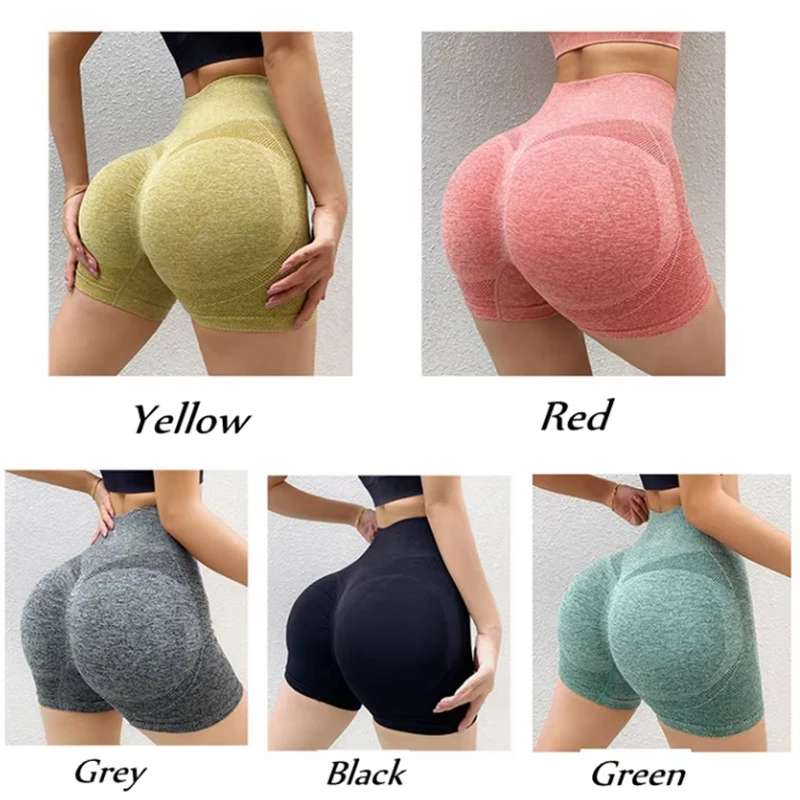 Women Yoga Shorts High Waist Workout Shorts Fitness Yoga Lift Butt Fitness Ladies Gym Running Short Pants Sportswear