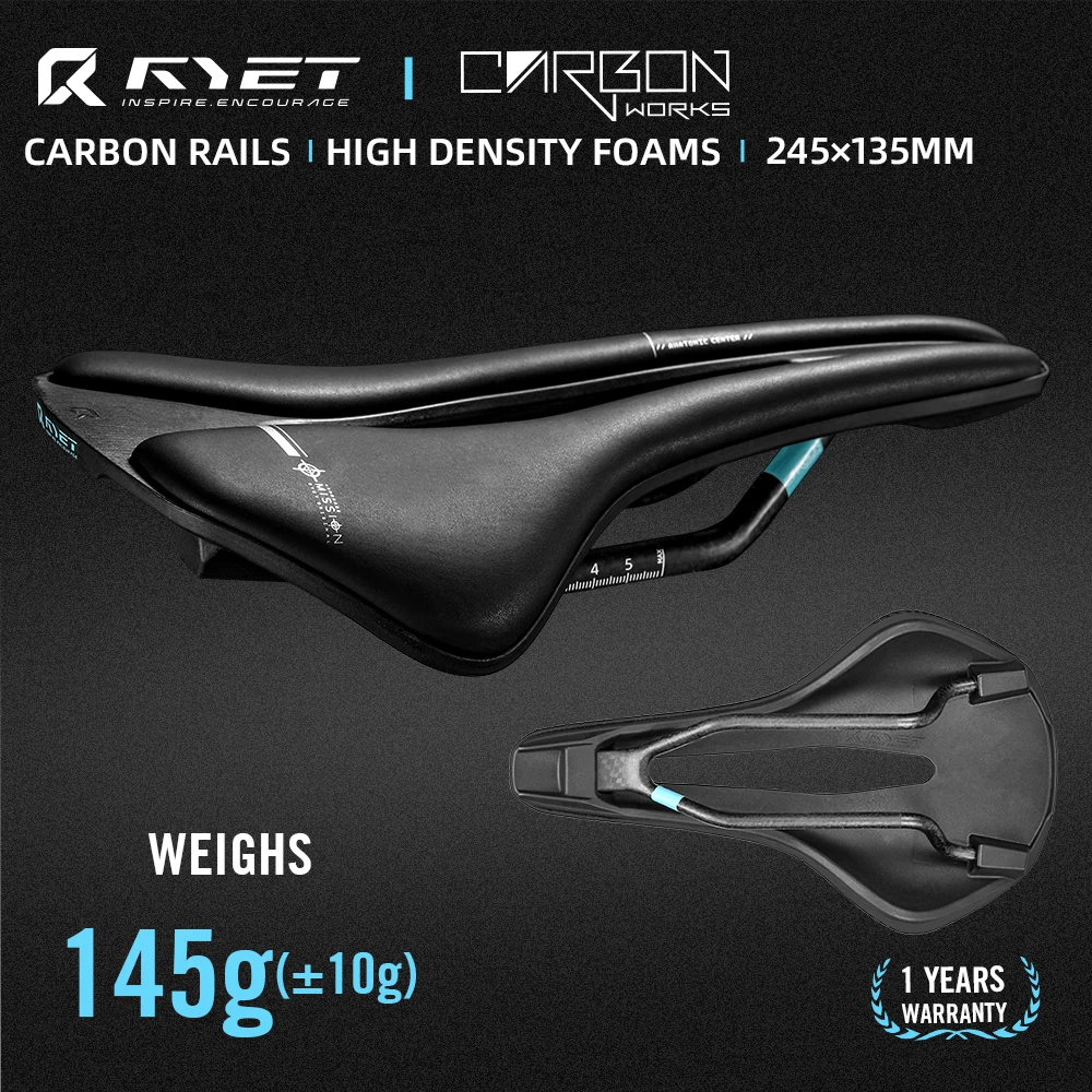 RYET 3Dプリントサドル RYET-3Dプリントの超軽量自転車サドル カーボンファイバー 140mm