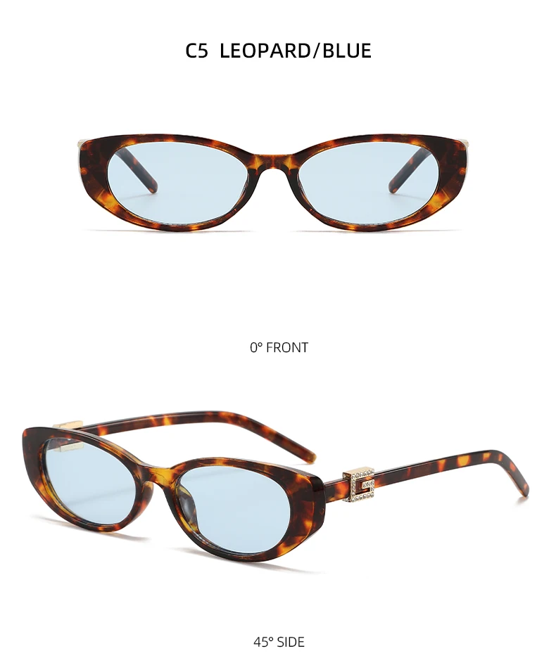 Luxuriöse Designer Cat-Eye Sonnenbrille für Damen, Retro Kleiner Rahmen, G-Luxus-Sonnenbrillen, Outdoor HD Fahrsonnenbrille, Damen-Eyewear – Detail 9