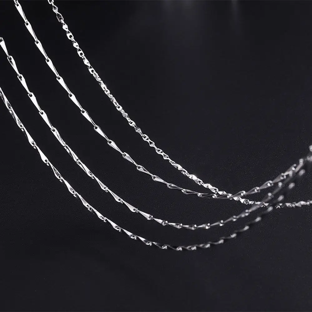 Silberketten Für Damen Und Herren Schlichte Schlangenkette_voghion.com