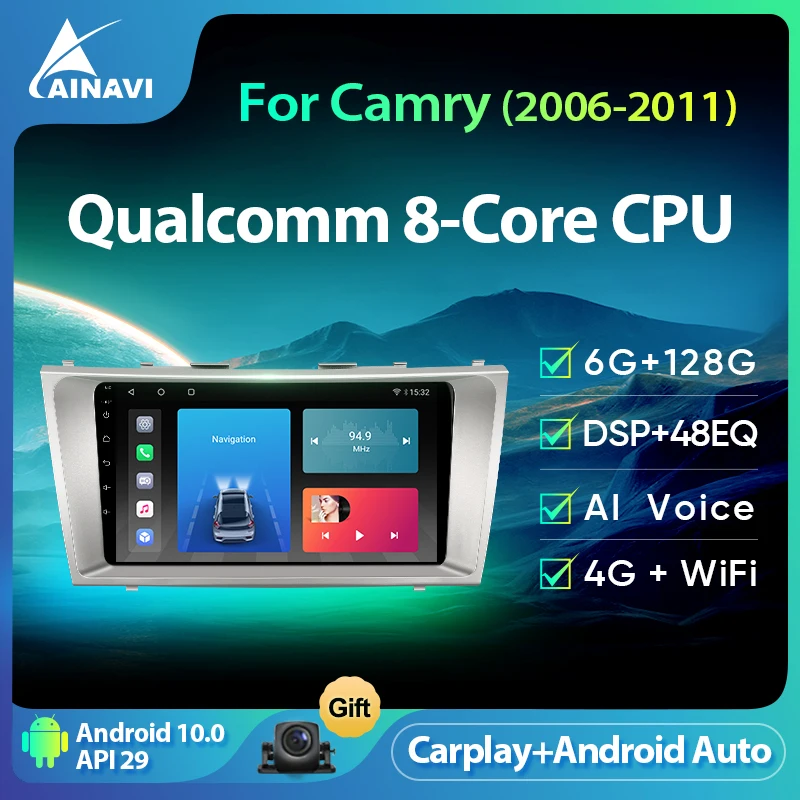 Ainavi мультимедийный плеер для Toyota Camry 2008-2011 автомобильное радио No 2Din Android Авто Carplay