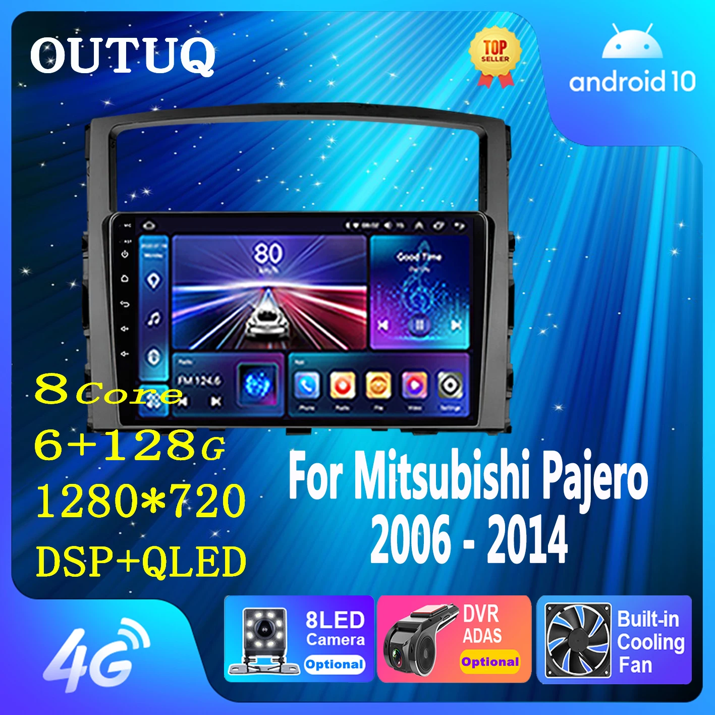 

Car Multimedia Video Player For Mitsubishi Pajero 4 V80 V90 2006 - 2014 No2 Din Dvd Radio GPS Navigation Stereo