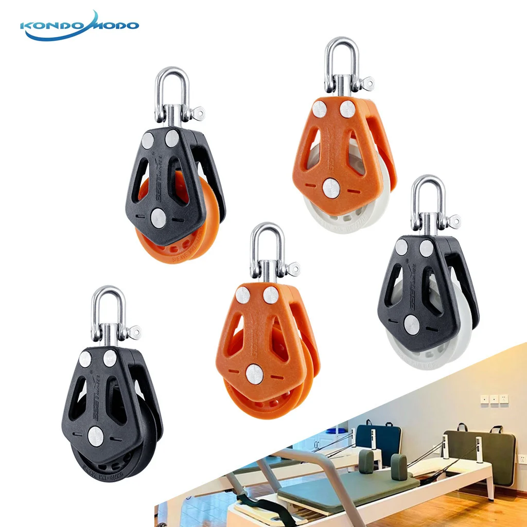 

Boat Accessories Single Pulley High Load Sheave Block Universal Head Single Pulley Swivel Shackle Sailboat Plain Bearing Block