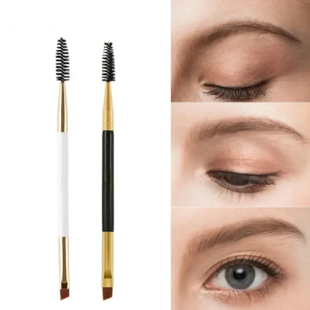 1pcs Two-headed Eyebrow Brush Spiral Diagonal Corner Makeup Brush Wood Handle Easy To Carry Beautiful Makeup Tools Beauty makeup brush set,makeup brush,makeup tool set,makeup tool