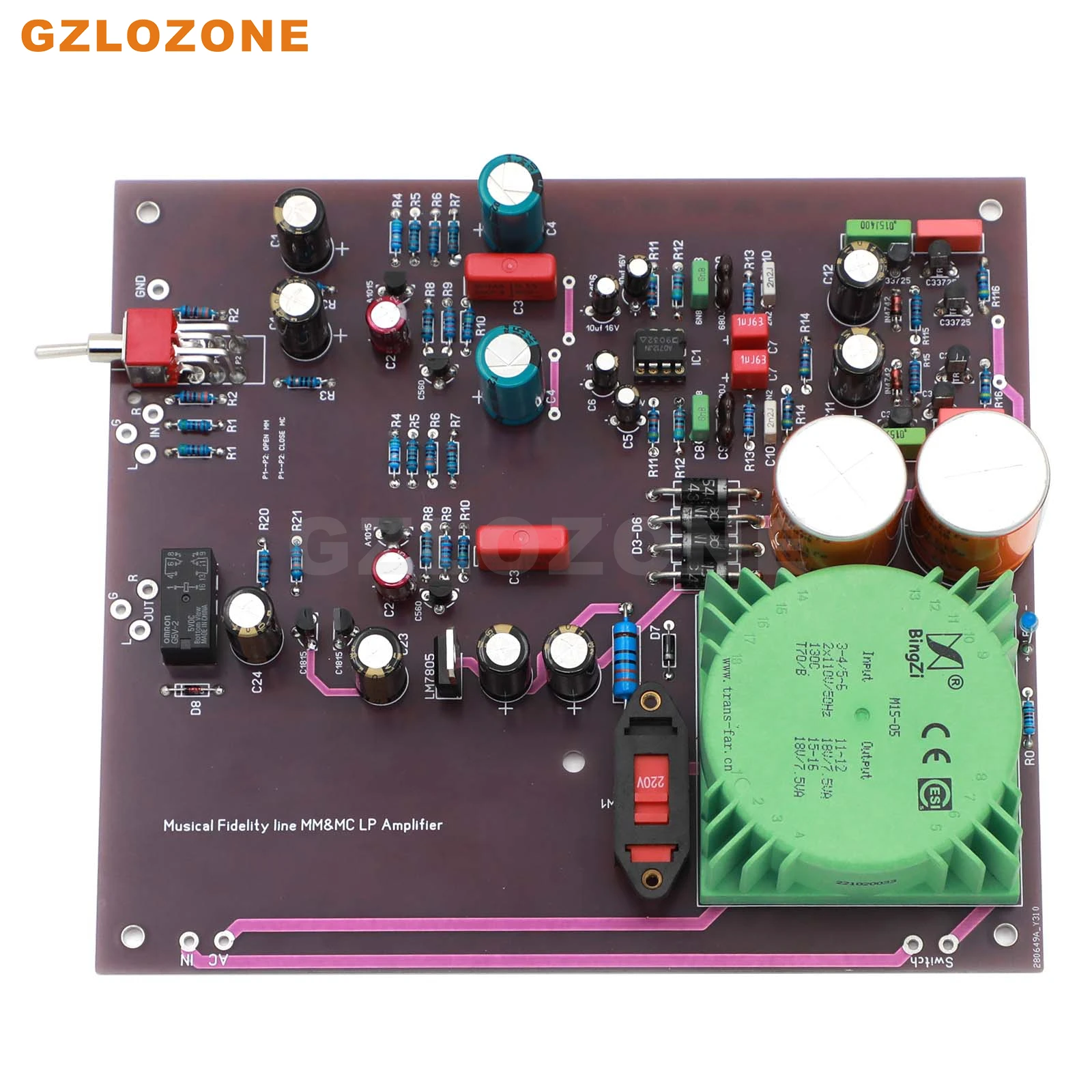 

ZEROZONE MF712 HIFI Musical Fidelity line MM/MC Fully discrete LP Phono amplifier DIY Kit/Finished board