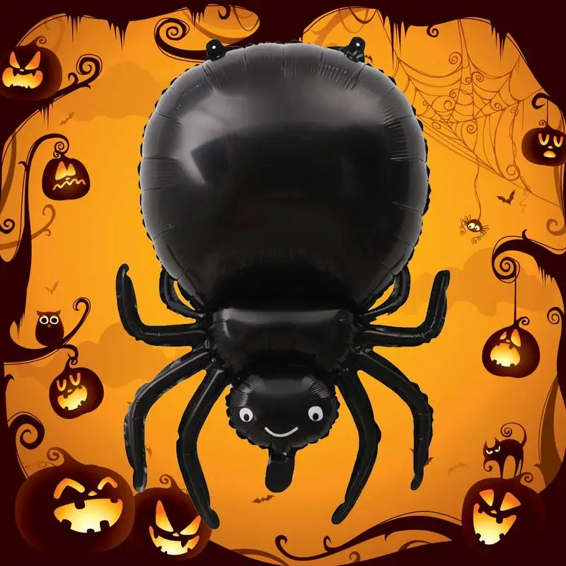 Spider Balloons 5PCS Spider Foil Balloons Halloween Decor For Spooky Party Birthday Day Of Death New Year Animal Shaped