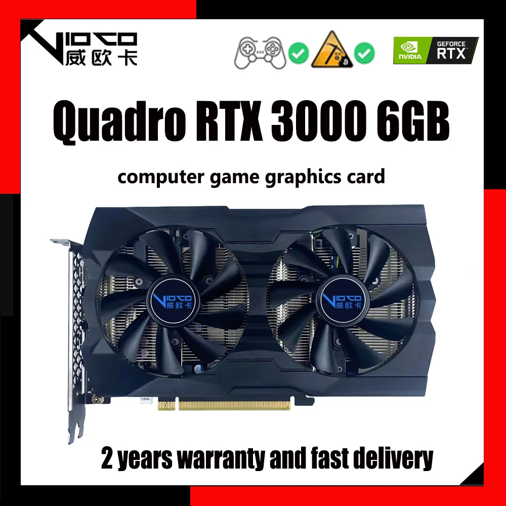 Scheda Grafica Vioco Rtx 3000 6Gb Gddr6 192Bit 12Nm Scheda Video Nvidia Quadro Rtx3000 6G Per Pc Desktop Da Gioco Minerario Nuovo Di Zecca