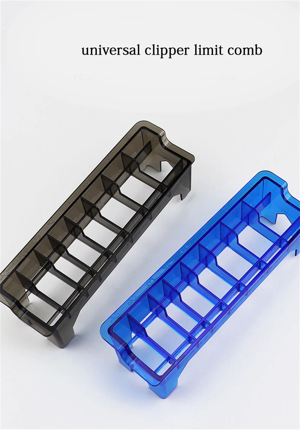 Description Picture 2 of item2/4/6PCS Grid Guide Limit Comb Storage Box Electric Hair Clipper Rack Holder Organizer Case Barber Salon Hairdressing Tools