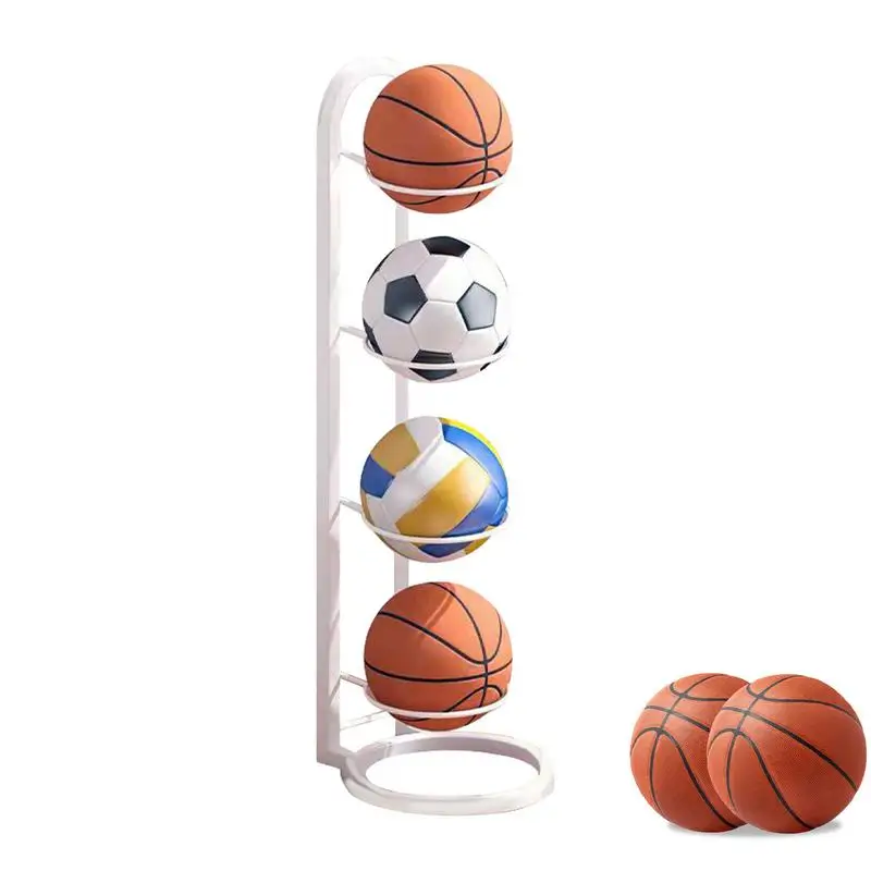 

Basketball Holder Football Display Stand Multi-Layer Ball Organizer Rack Multifunctional Ball Storage Shelf For Bedroom Living