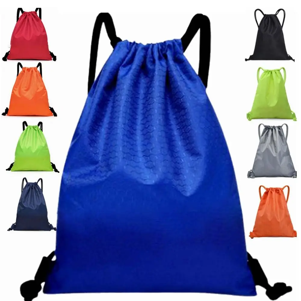 34*43cm/42*49cm Large Capacity Nylon Waterproof Drawstring Backpack,Outdoor Sport  Fitness Storage Bag Thick Rope Oxford 3