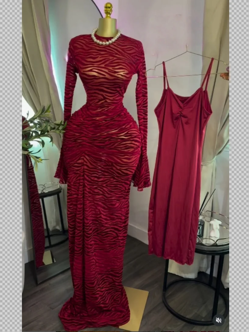 فستان سهرة فاخر حرير طبيعي