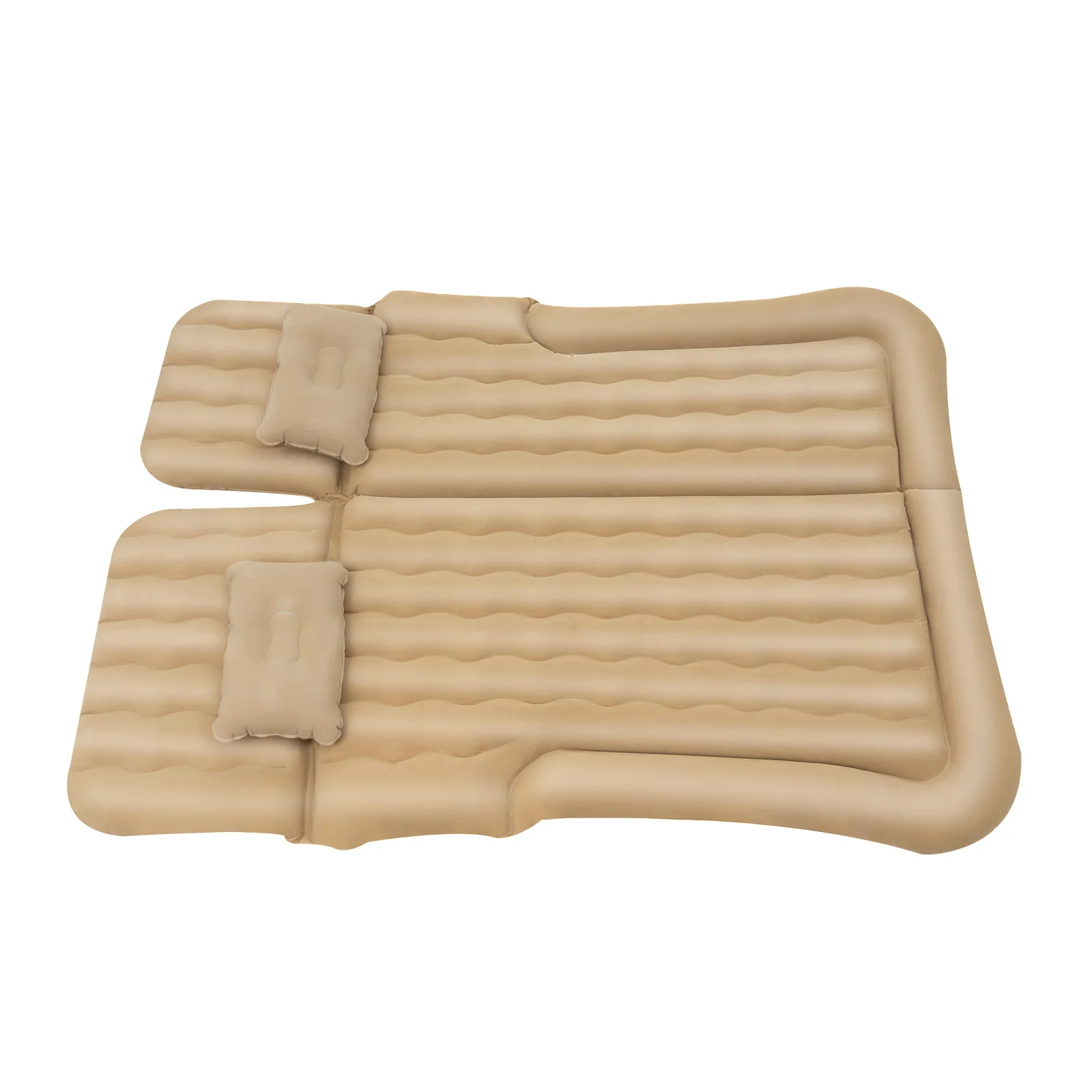 2 In 1 Multifunction Inflatable Travel Mattress PVC Flocking Soft Sleeping Rest Cushion for Car SUV Home Travel Picnic Camping