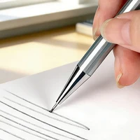 4PCS Metal Mechanical Pencils with 1 Box 0.5mm Lead Refills Set Fine Point for Drafting Writing School Office Stationery 3