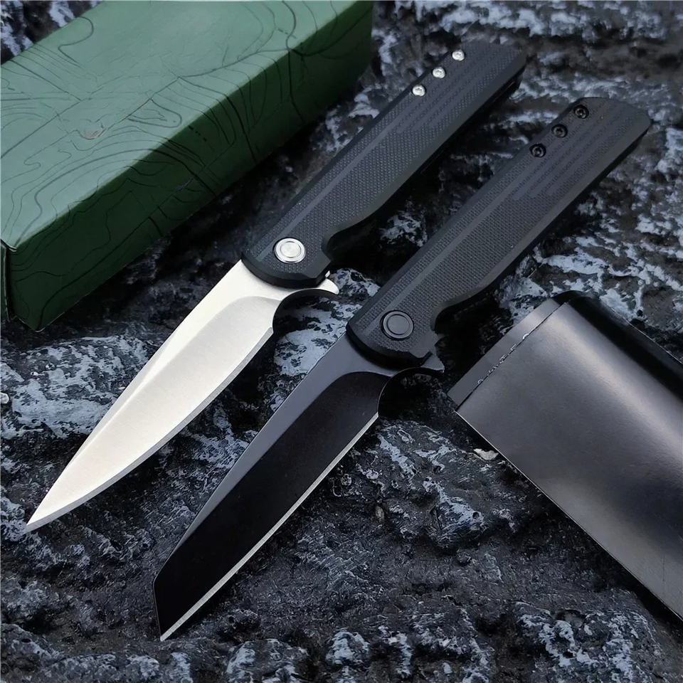 CR 3801 3802K Outdoor Pocket Folding Knife 8Cr13Mov Blade Black G10 Handle Survival Tactical Hunting EDC Flipper Utility Knife