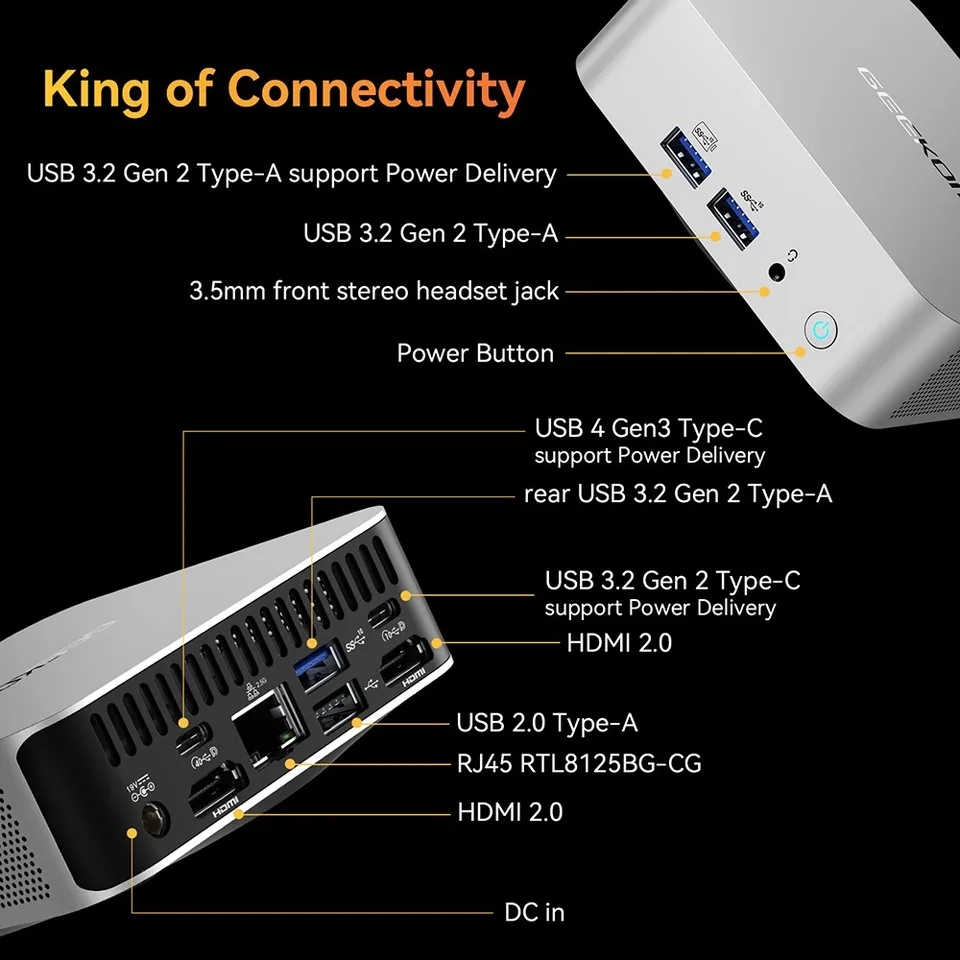 Geekom AE8 Ryzen 9 8945HS 32GB/1TB ミニPC GEEKOM A8 AI Mini PC