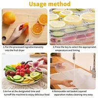 Déshydrateur alimentaire à 5 plateaux, prise UE, température et minuterie réglables, plateaux de séchage transparents, pour viande séchée, friandises pour animaux, légumes et collations 3