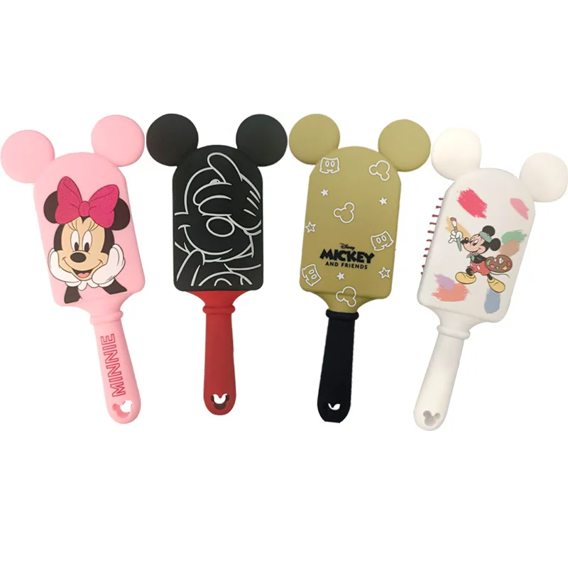 1pcs Disney Cartoon Mickey Minnie Hair Brush Comb Anti-Static Air Cushion For Baby Girls Dress Up Makeups Toy Gifts baby hair comb