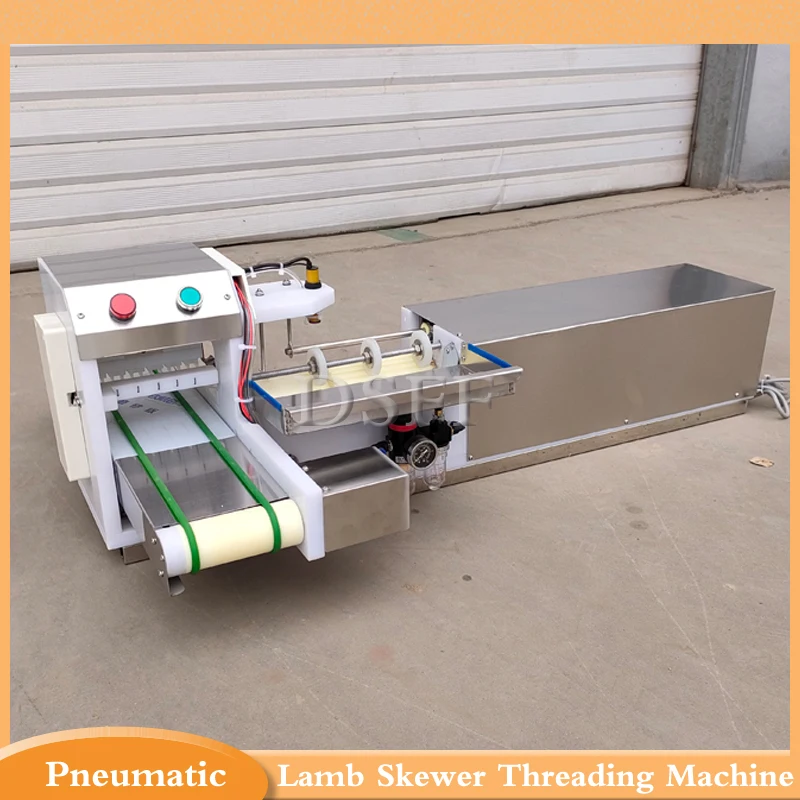 

Ce Certified Fully Automatic Chicken Skewer Making Machine, Stainless Steel Lamb Beef Threading Skewer Machine