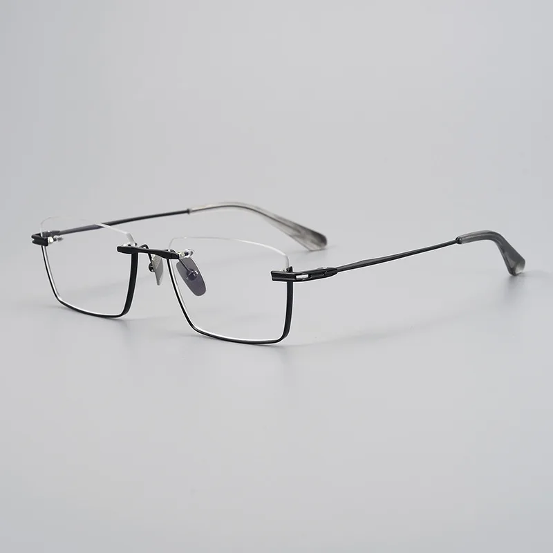 

Vintage Pure Titanium Eyeglasses Frame Men top quality designer optical eyewear Myopia prescription glasses Retro Eyewear