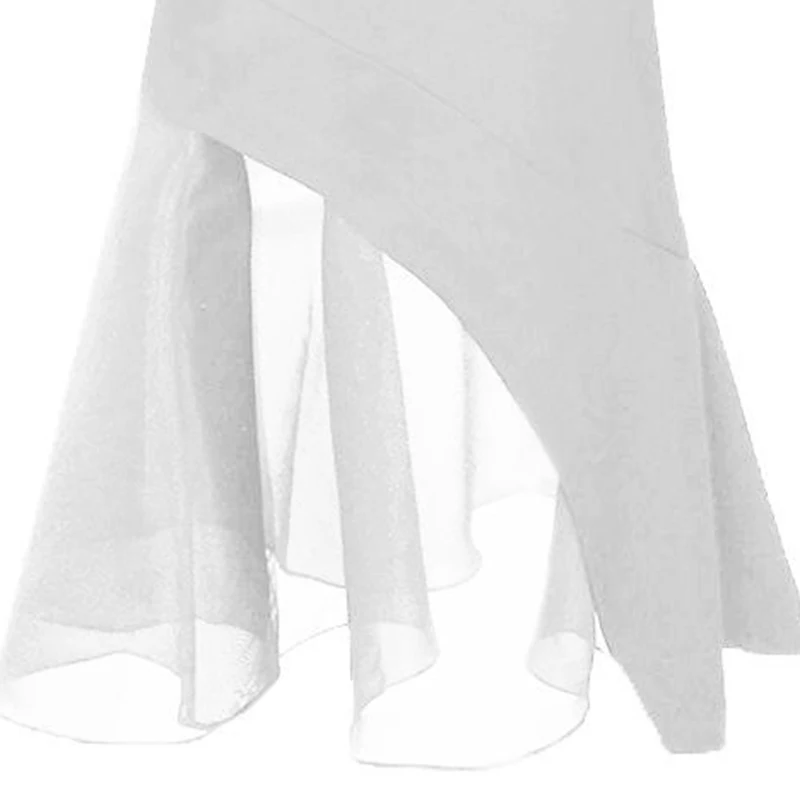 Mertail mesh skirt spring summer new irregular midi skirt women's patchwork skirt korean style