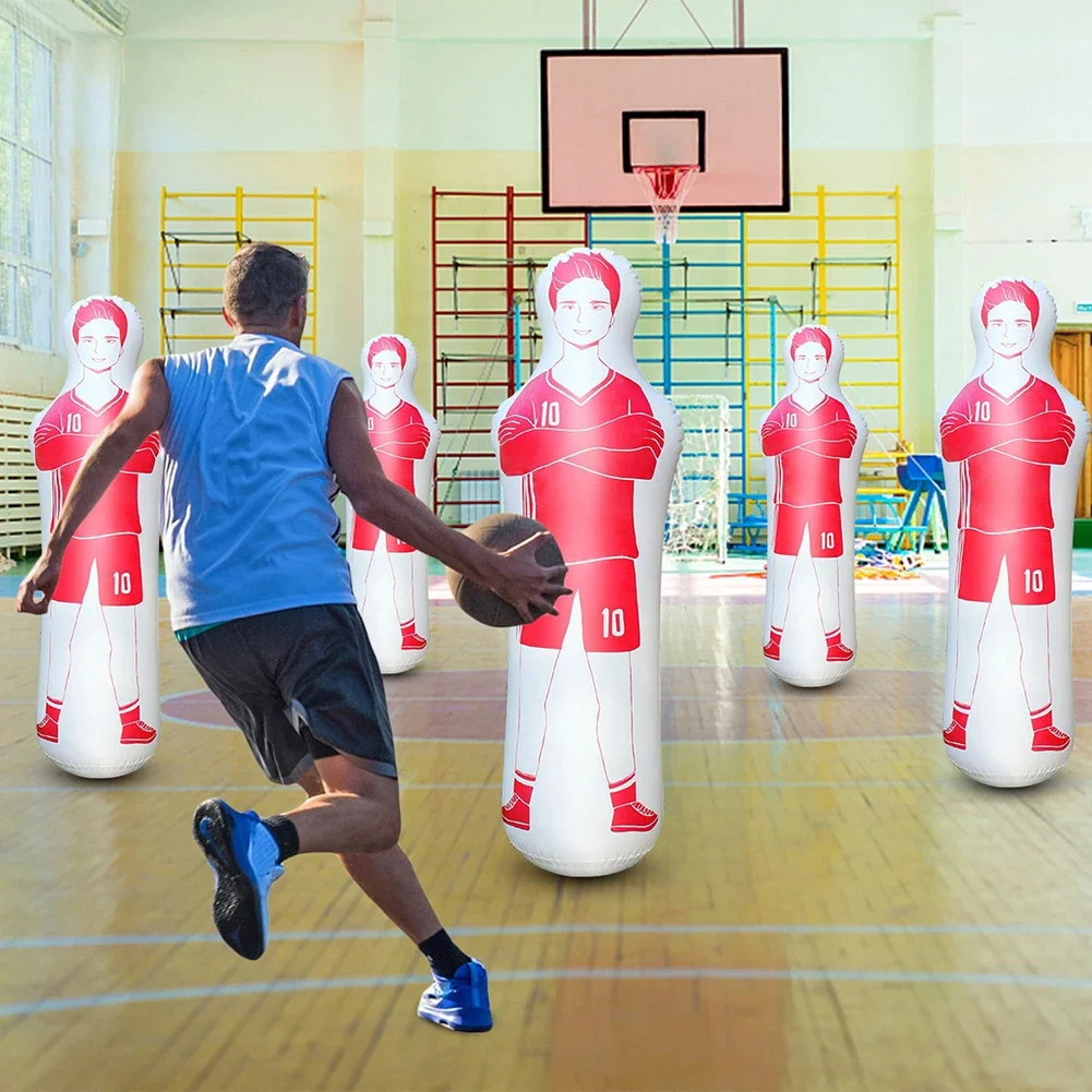 Football Training Dummy 160cm PVC Adult Inflatable Goalkeeper Soccer Training for Kids Standing Boxing Bag Tumbler