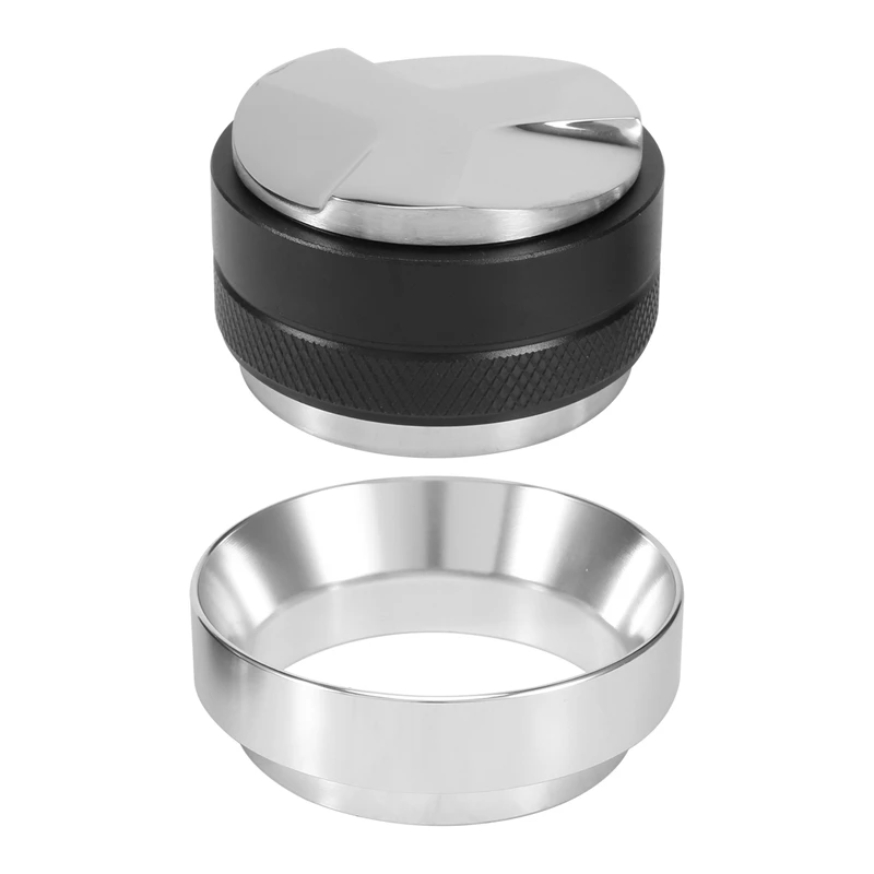 

53Mm Coffee Tamper And 54Mm Dosing Funnel Set, Dual Head Coffee Leveler Fits Adjustable Depth Espresso Hand Tampers