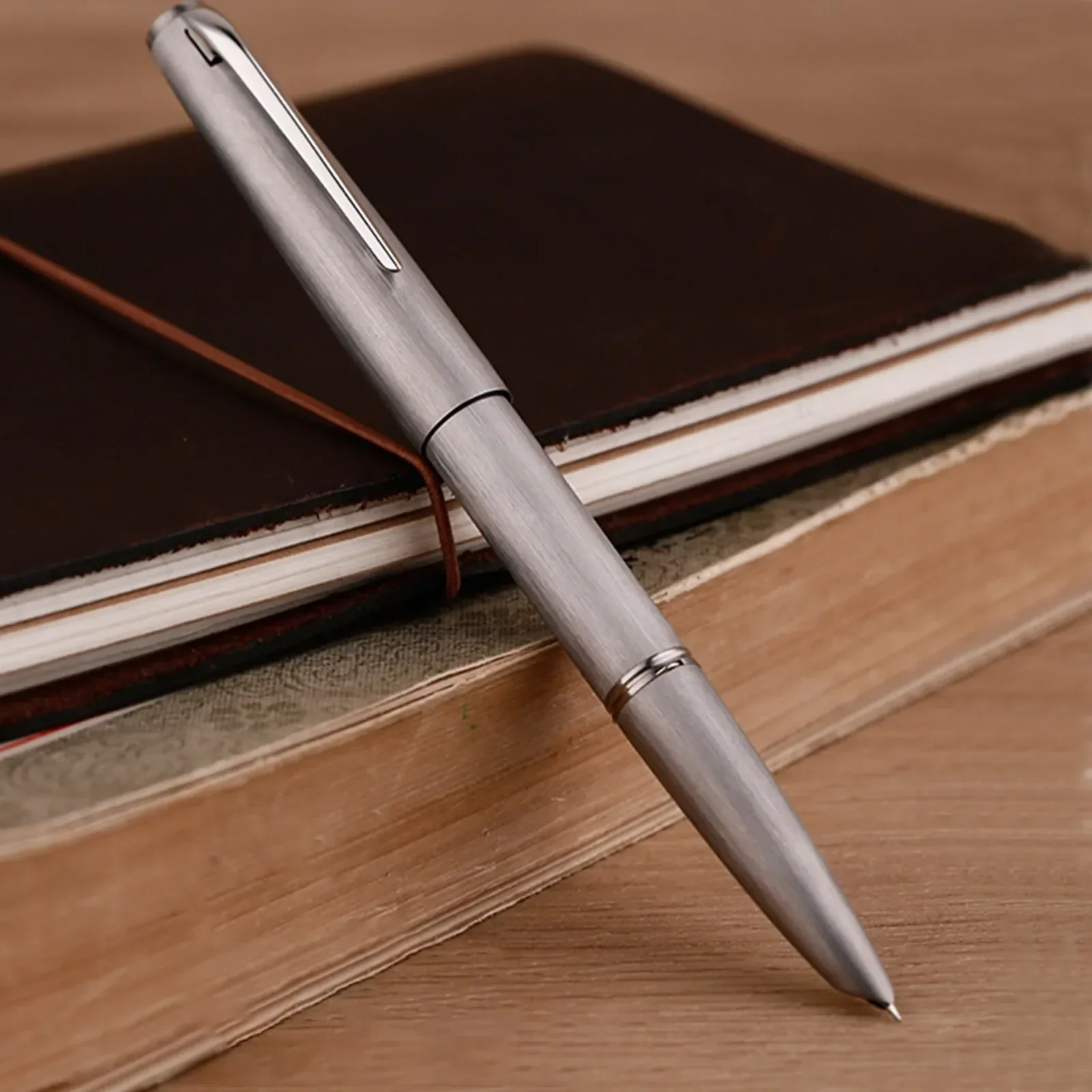 majohn-ti200メタルマット万年筆、チタン合金インクペン、イリジウムフ14kゴールドペン先、オフィススクールステーショナリー、ビジネスギフトペン