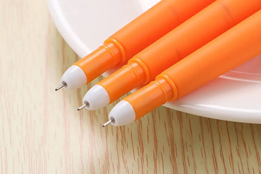 1-2-4-12 Stück Niedliche Kawaii Karotten-Gelstifte Werbegeschenk Schreibwaren Schul- und Bürobedarf Kreative Süße Hübsche Stifte – Detail 4