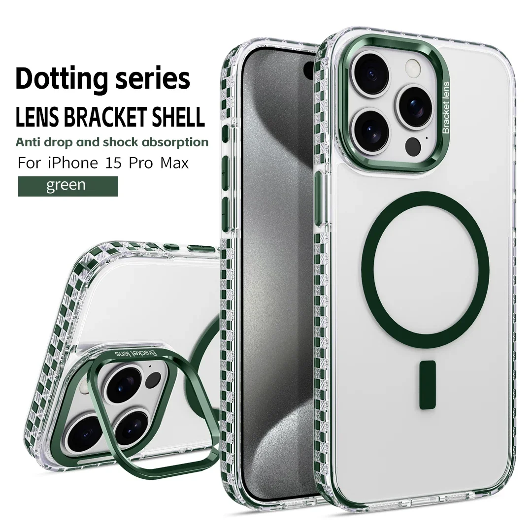Coque de téléphone antichoc magnétique de luxe pour iPhone 15 16 13 14 16 Pro Max 11 16 Plus support invisible pour objectif Protection arrière_voghion.com