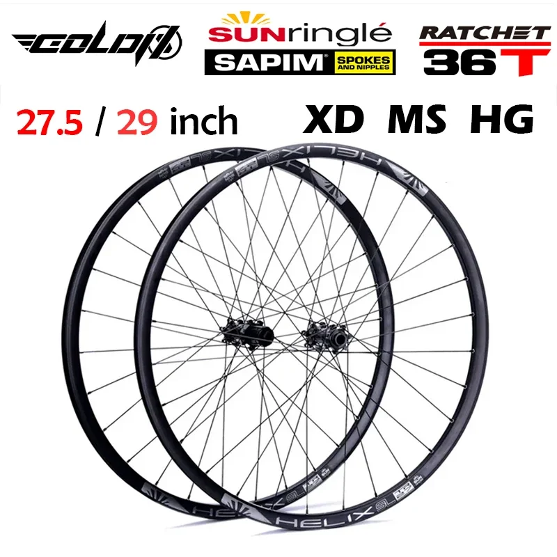 

GOLDIX GDX370 ручной 27,5 29 BOOST, совместимый с маховиком SHIMANO SRAM 36T, быстросъемная цилиндрическая ось, колесо для горного и шоссейного велосипеда