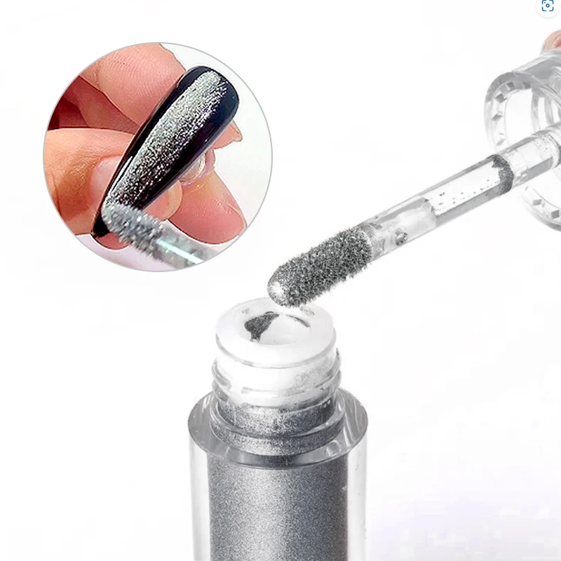 Silver Gold Semi-Solid Magic-Mirror Nail Glitter Powder Metallic Effect Nail Art Dust Gel Polish Chrome Manicure Decoration nail powder nail glitter nail decoration nail decorations