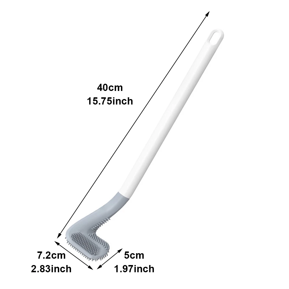 Description Picture 2 of itemDurable Silicone Long Handle Household Bathroom Soft No Dead Angle Flexible Quick Drying Golf Toilet Brush Wall Hanging Non Slip