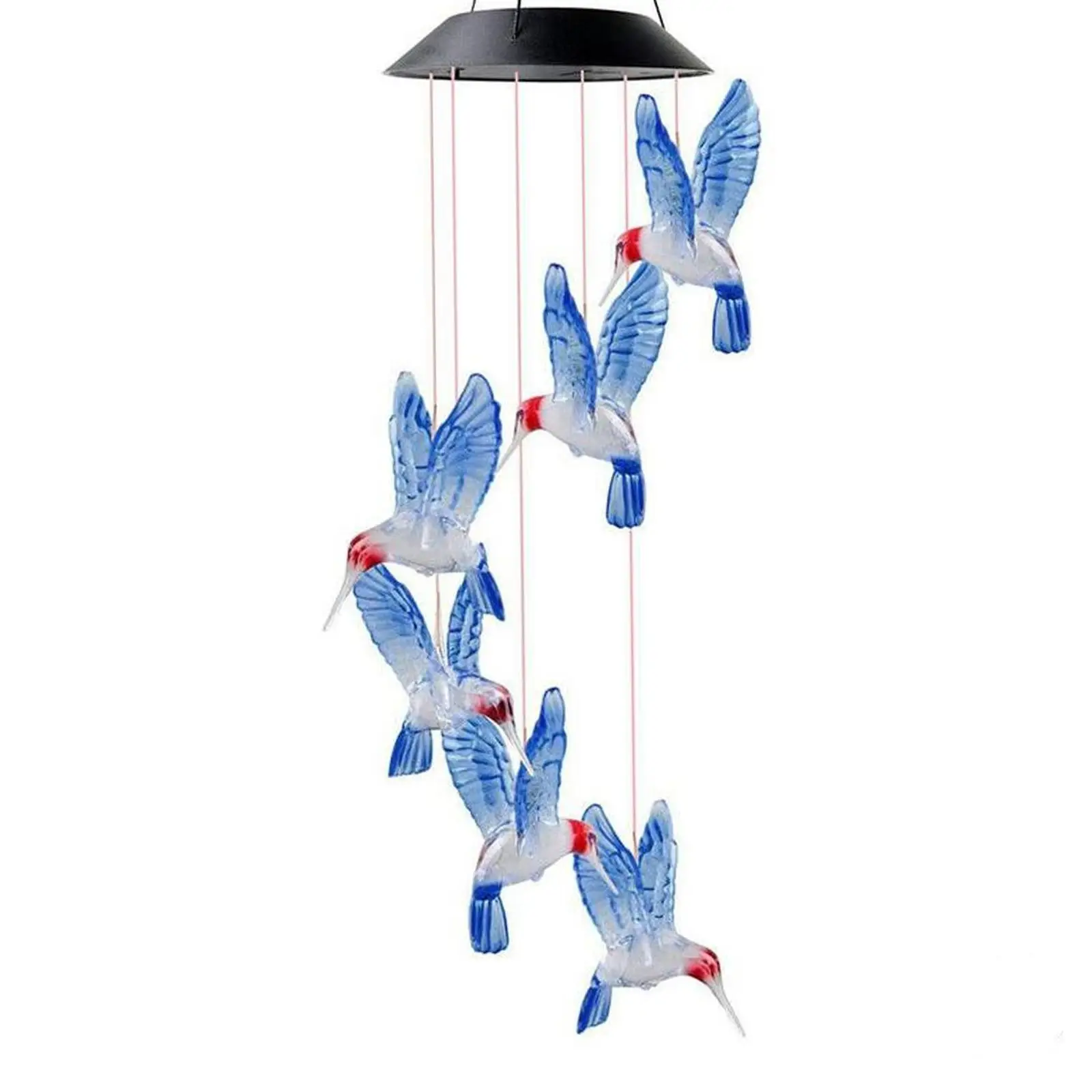 

LED Hummingbird Light Waterproof Color Changing Windchime Solar Powered Wind
