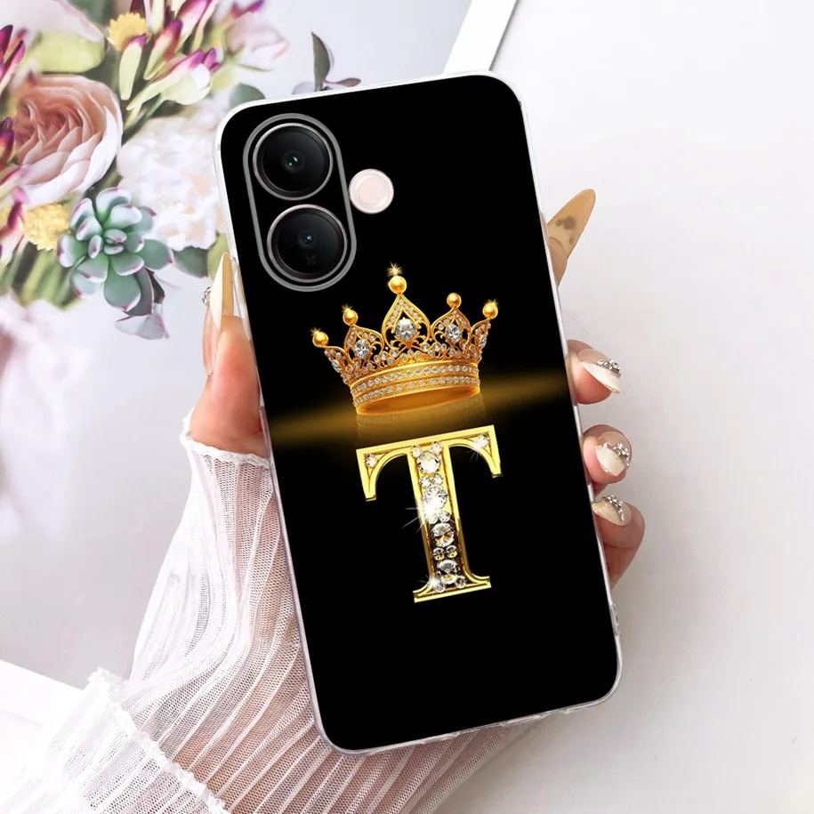 Cute Letters Crown Soft Slim Silicone Back Cover Case - Enhanced Protection with Stylish Design