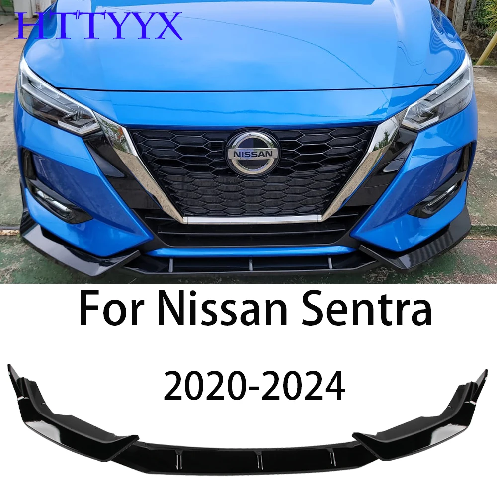 For Nissan Sentra 2020-2023 Glossy Black Rear Bumper Diffuser Lip Spoiler Refit