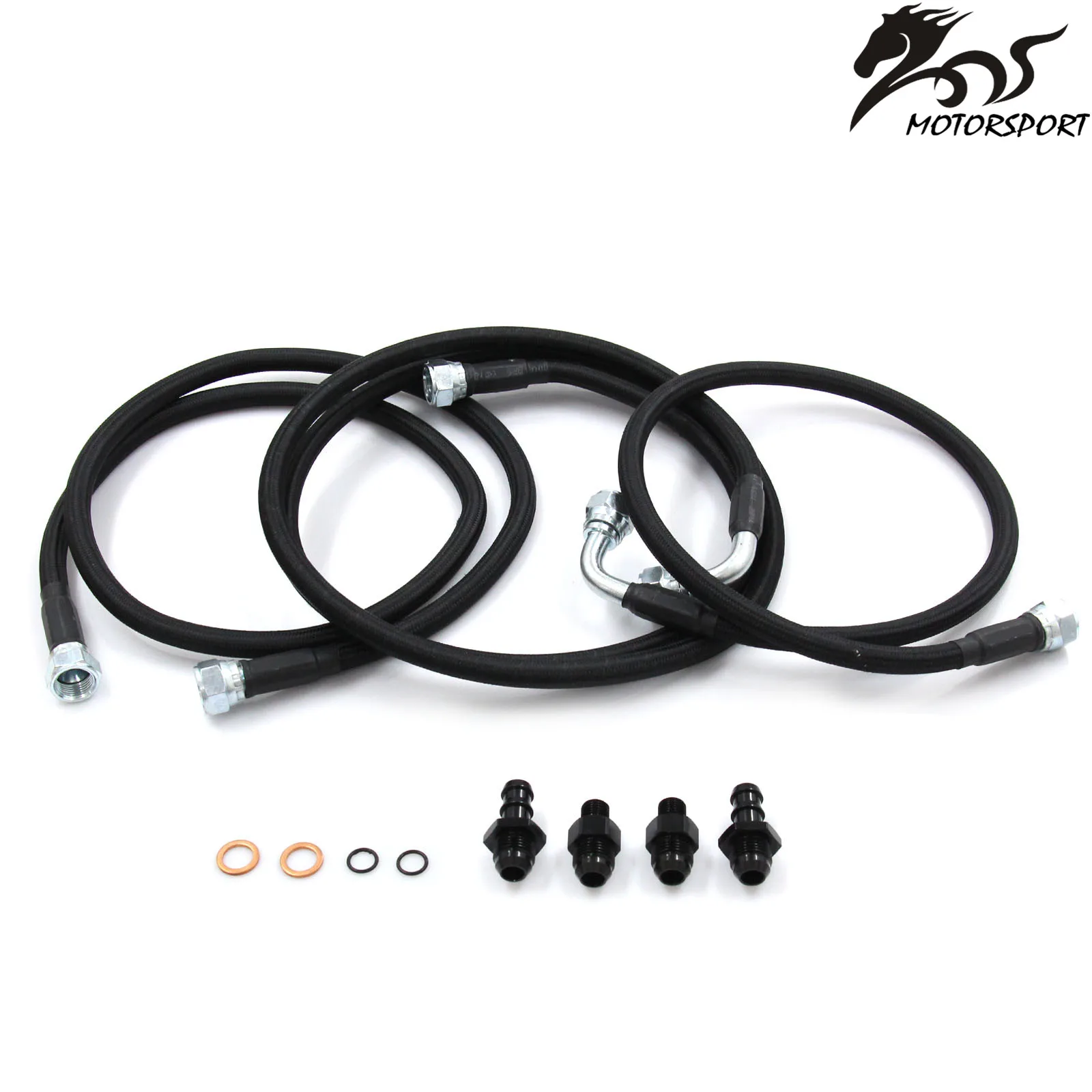 

48RE Transmission Transmission Cooler Hoses Lines Kit SS Fits For 2003-2007 Dodge Ram 2500/3500 Cummins 5.9L YX04409