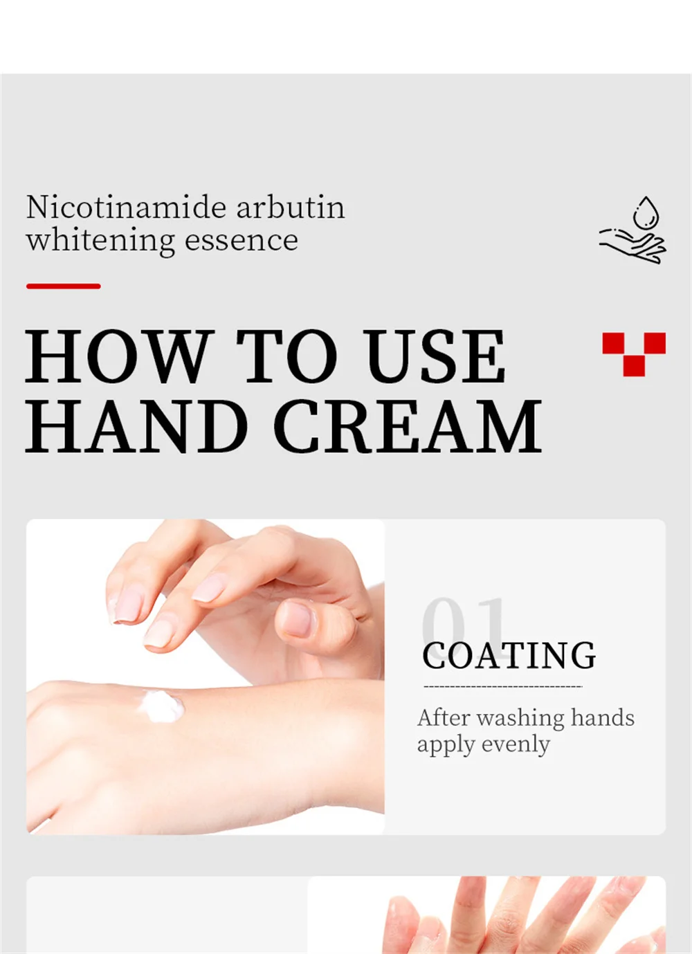 Niacinamida Arbutin Whitening Hand Cream, Hidratante, Nutritivo,