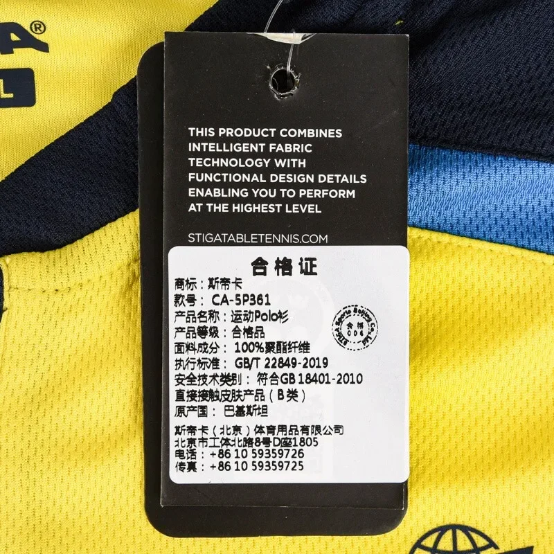 Stiga Sweden Team Table Tennis Clothes Sportswear Quick Dry Short Sleeve Ping Pong Tshirts Sport Jerseys Tops