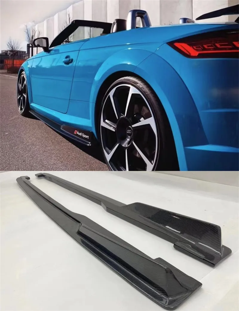 

High Quality Real Carbon Fiber Side Skirts Case For Audi TT TTS TTRS MK3 2015 2016 2017 2018 2019