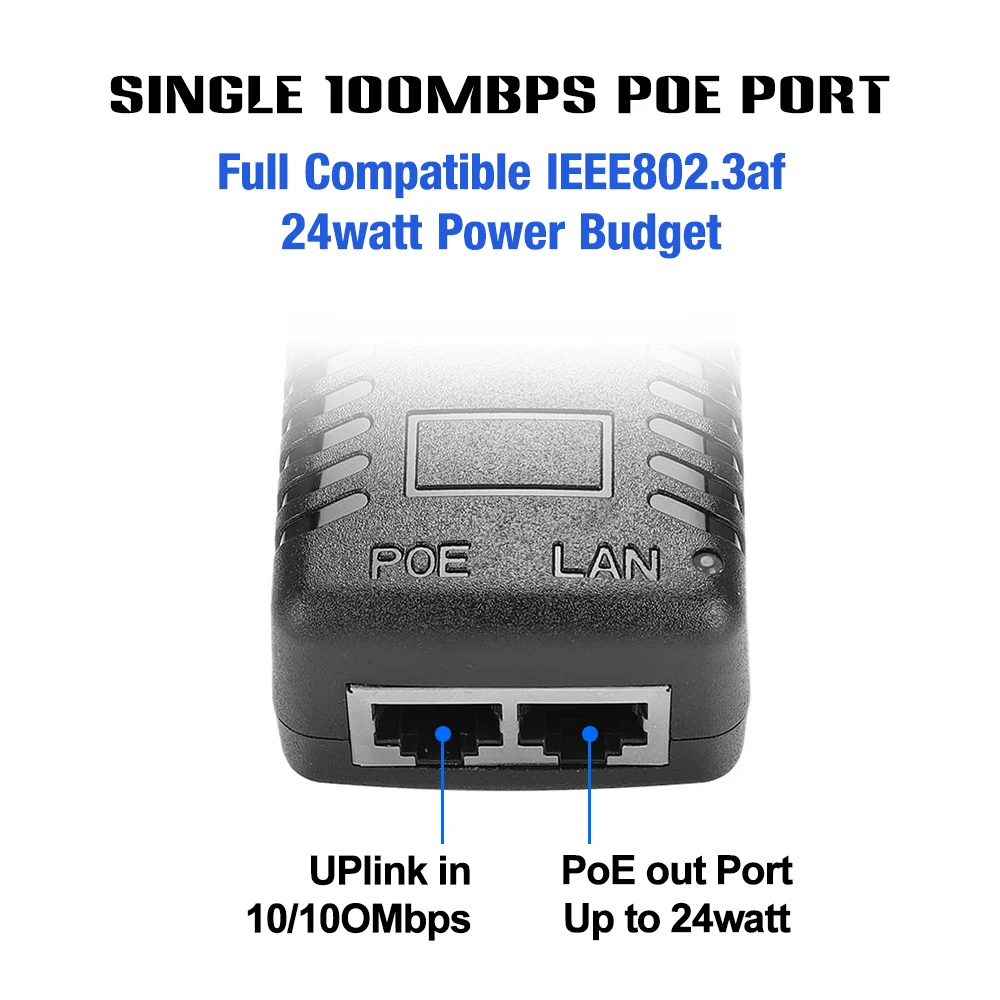 48V/12V POE injector Ethernet CCTV Power Adapter 0.5A /2A 24W POE for IP camera IP Phones POE Switch Power Adapter EU/US Option 3