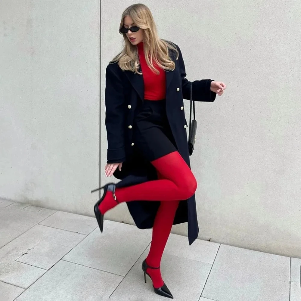 New Women Red Tights Velvet Stocking Korea Slim Lingerie Pantyhose Lace Leggings Socks Gothic Socks Party Clothing Accessories