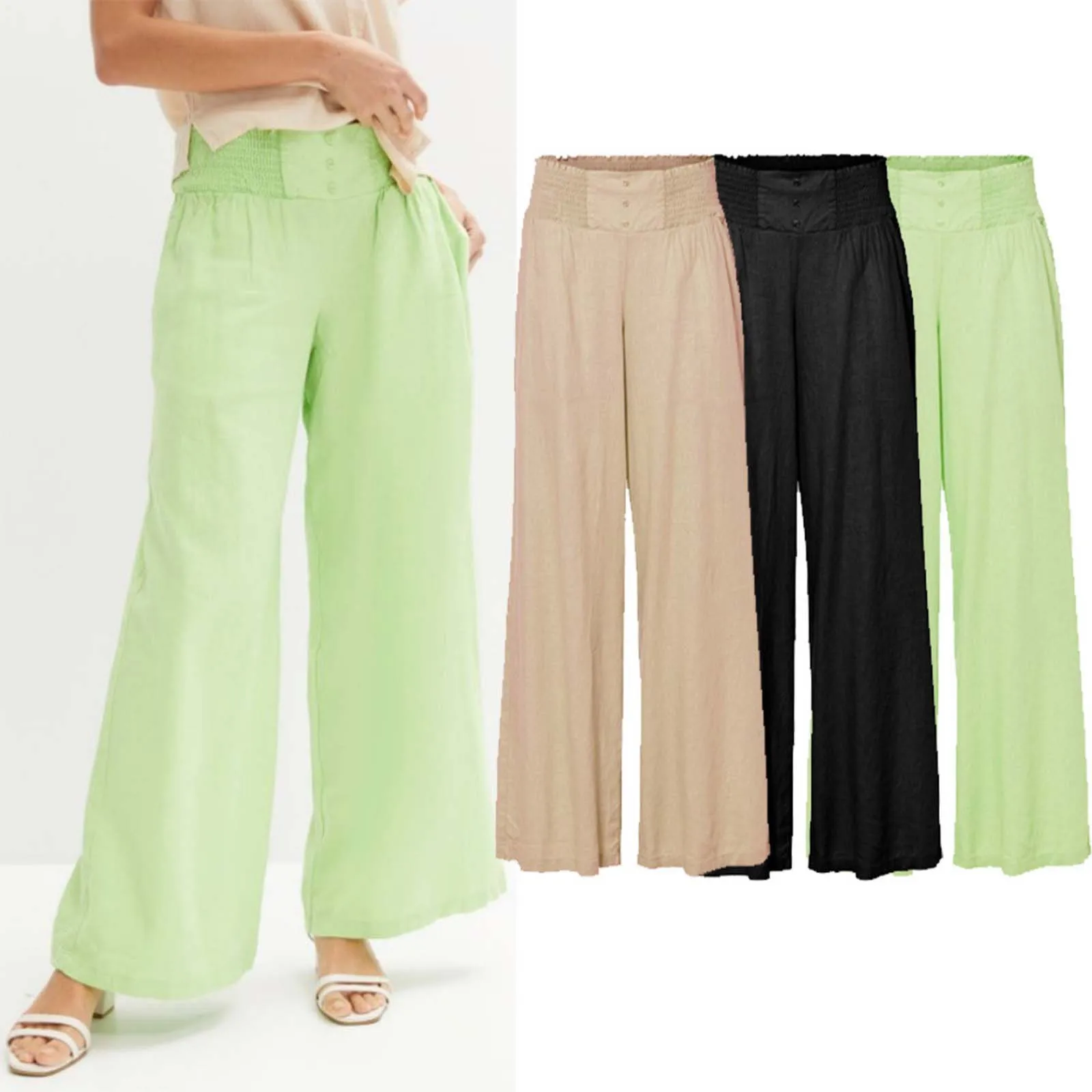 New Loose Women Wide Leg Pants Real Pocket Office Lady Trousers Casual Suit Pants The Effortless Tailored Wide Leg Pants 2024 chahua wide shoulder seamless drying rack clothes support the ultimate solution for effortless drying and organizing