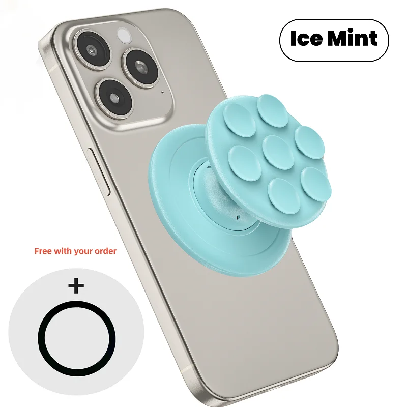 Magnetic Silicone Suction Cup Phone Grip and Stand Holder