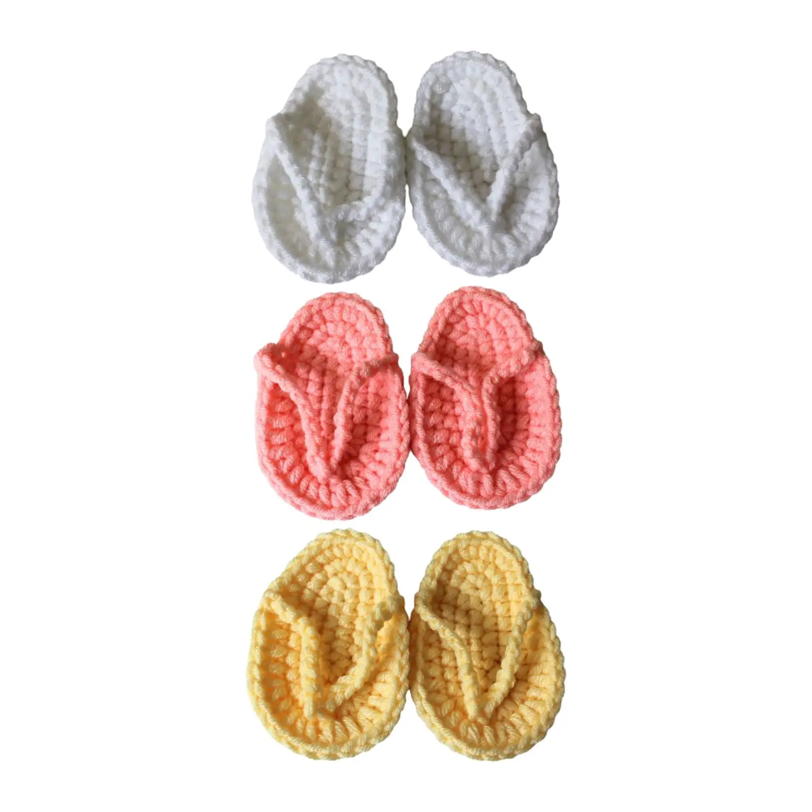 

Infant Slippers Newborn Props Handmade for Newborn Infant Baby 7cm Shoes Boy and Girl Crochet Newborn Photography Props 1 Pair